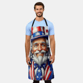Uncle Sam USA Schürze (Getragen)