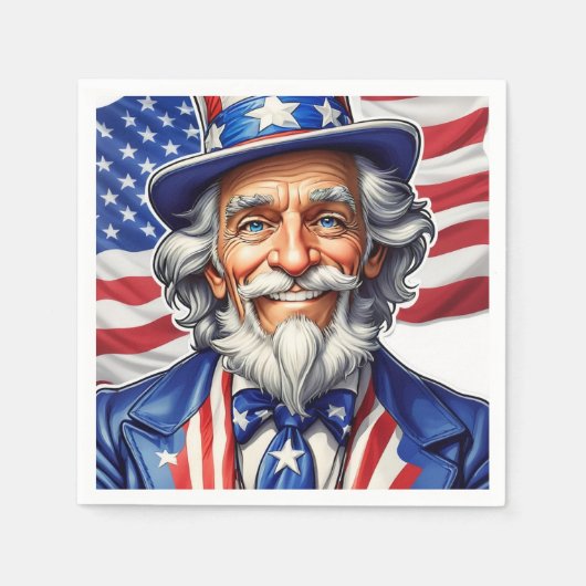 Uncle Sam USA Serviette (Vorderseite)
