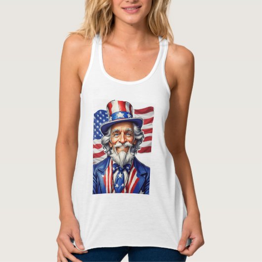 Uncle Sam USA Tank Top (Vorderseite)