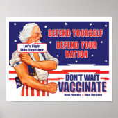 Uncle Sam Vaccinate Let's fight this Together Post Poster (Vorne)
