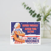Uncle Sam Vaccinate Let's fight this Together Post Postkarte (Stehend Vorderseite)