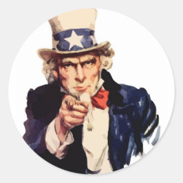 Uncle Sam Vector Runder Aufkleber