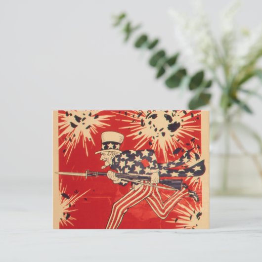 Uncle Sam - Vintag Postkarte (Stehend Vorderseite)