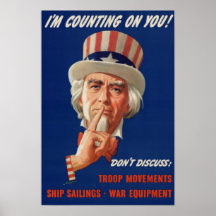 Uncle Sam Vintag War Poster