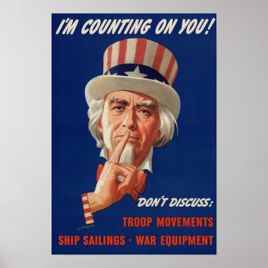 Uncle Sam Vintag War Poster (Vorne)