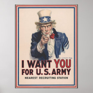 Uncle Sam Vintage Poster - Ich woll dir - US Army
