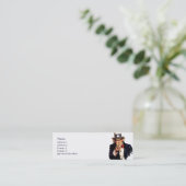 Uncle Sam Visitenkarten Mini Visitenkarte (Stehend Vorderseite)