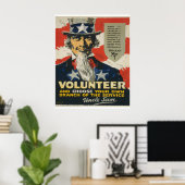 Uncle Sam - Volunteer Poster (Heimbüro)