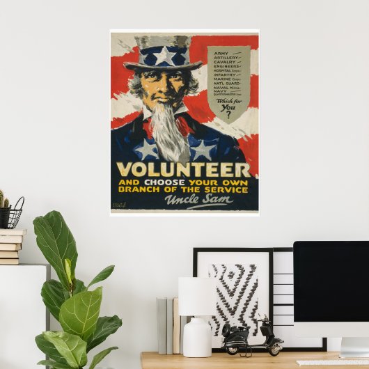 Uncle Sam - Volunteer Poster (Heimbüro)