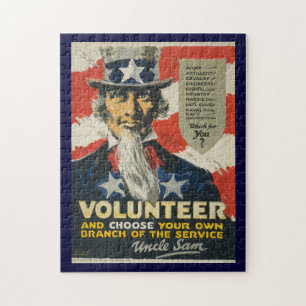 Uncle Sam Volunteer Poster Puzzle