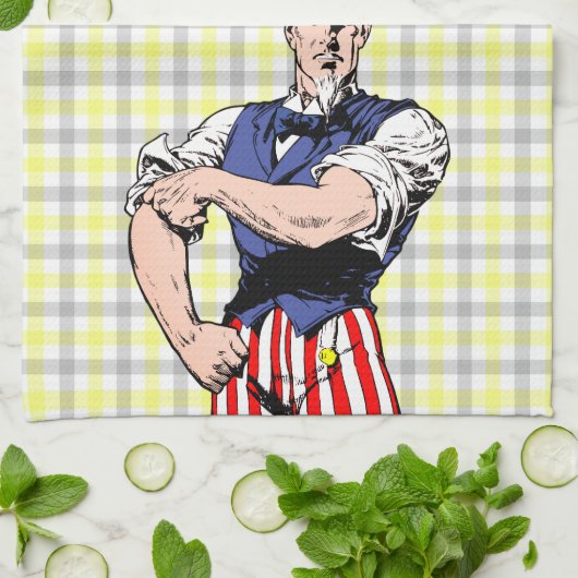 Uncle Sam Wants Your Dishes Towel Geschirrtuch (Gefaltet)