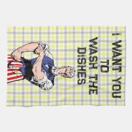 Uncle Sam Wants Your Dishes Towel Geschirrtuch