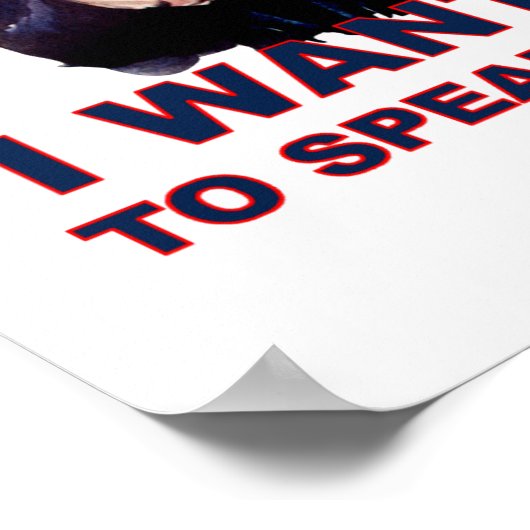 Uncle Sam WILL, dass du Englisch sprichst Poster (Ecke)