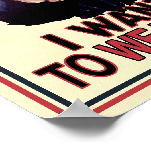 Uncle Sam Will dir, ein Face Mask USA Office zu tr Poster (Ecke)