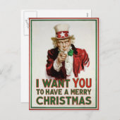 Uncle Sam will Dir frohe Weihnachten (Vorne/Hinten)