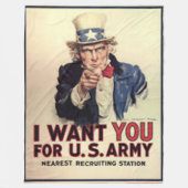 UNCLE SAM WILL FLEECEDECKE (Vorderseite)
