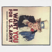 UNCLE SAM WILL FLEECEDECKE (Vorderseite (Horizontal))