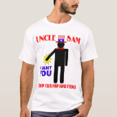 UNCLE SAM, WILL ICH SIE T-Shirt (Vorderseite)