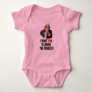 Uncle Sam Will ich Sie verehre die Prinzessin Kids Baby Strampler