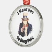 Uncle Sam Will Ihnen, Safe Bleibe Ornament Aus Metall (Links)