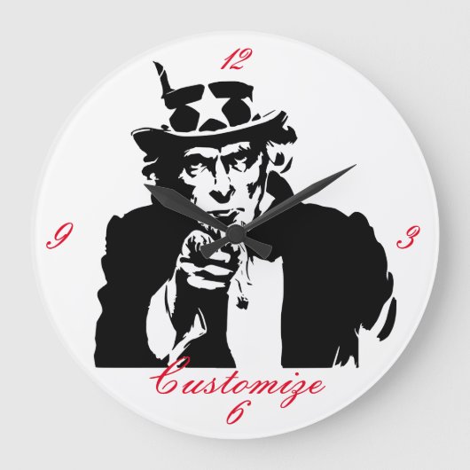 Uncle Sam Will Ihnen Thunder_Cove Große Wanduhr (Vorderseite)
