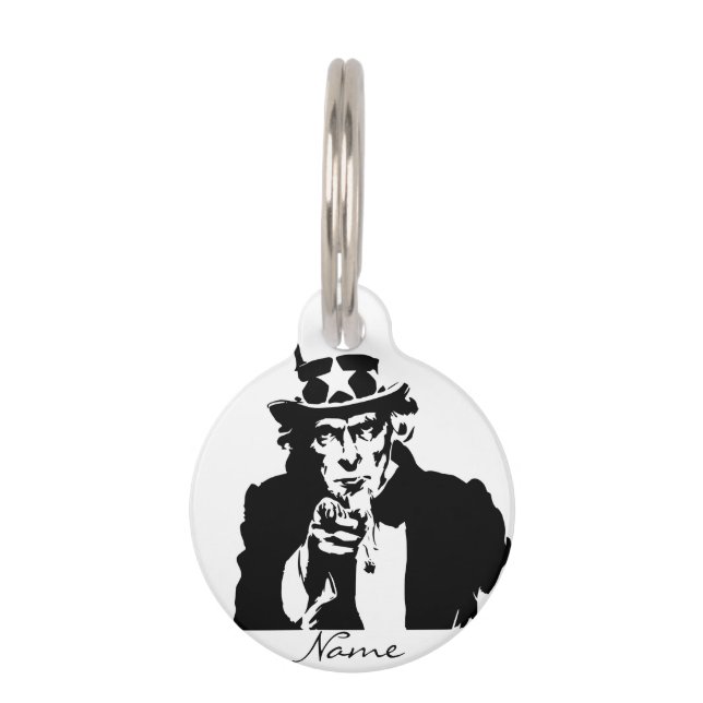 Uncle Sam Will Ihnen Thunder_Cove Haustiermarke (Vorderseite)