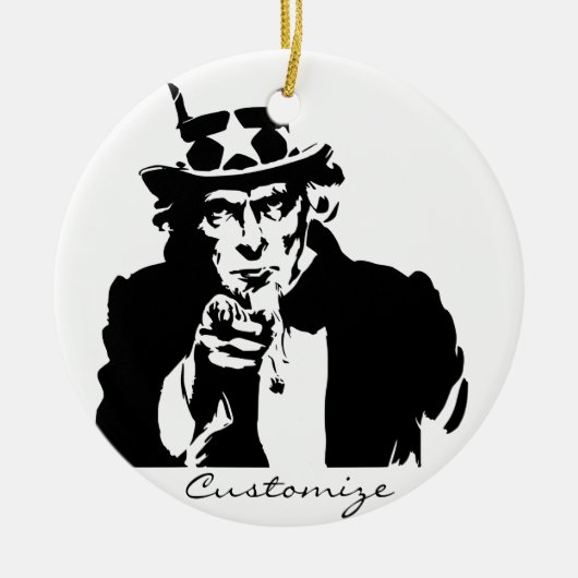 Uncle Sam Will Ihnen Thunder_Cove Keramik Ornament (Vorne)