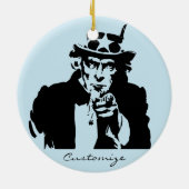 Uncle Sam Will Ihnen Thunder_Cove Keramik Ornament (Hinten)