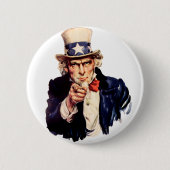 Uncle Sam Will Sie! Button (Vorderseite)
