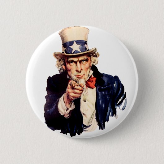 Uncle Sam Will Sie! Button (Vorderseite)