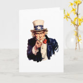 Uncle Sam Will Sie! Karte (Gelbe Blume)