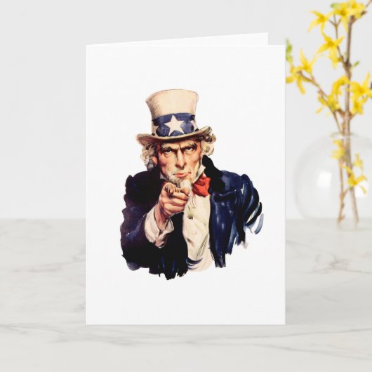 Uncle Sam Will Sie! Karte (Gelbe Blume)