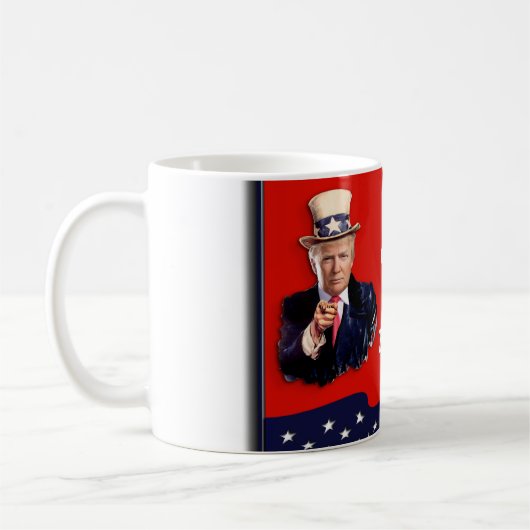 Uncle Sam Will Sie Rot Donald Trump 2016 Kaffeetasse (Links)