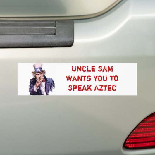 Uncle Sam Will SIE, um Azteken zu sprechen Autoaufkleber (Auf Auto)