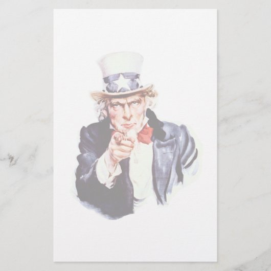Uncle Sam Will You Stationery Briefpapier (Vorderseite)