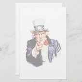 Uncle Sam Will You Stationery Briefpapier (Vorne/Hinten)