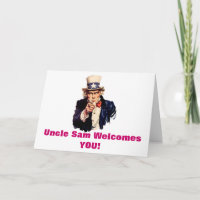 Uncle Sam Willkommen, die Sie kardieren