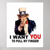 Uncle Sam WOLLTE YOU PULL my FINGER Poster (Vorne)