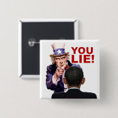 Uncle Sam You Lie Button (Vorne & Hinten)