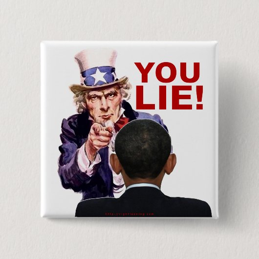 Uncle Sam You Lie Button (Vorderseite)