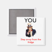 Uncle_Sam_, YOU, Step away Magnet (Vorderseite/Rückseite)