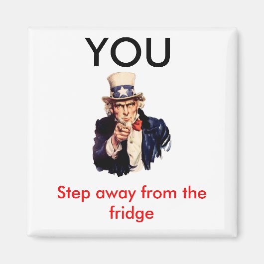 Uncle_Sam_, YOU, Step away Magnet (Vorne)