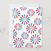 Uncle Same 4. Juli Party rot und blau Einladung (Rückseite)