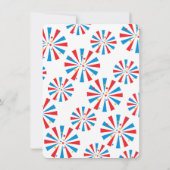 Uncle Same 4. Juli Party rot und blau Einladung (Rückseite)