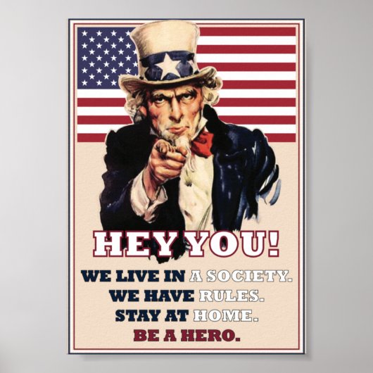 Uncle Same COVID Propaganda Poster (Vorne)