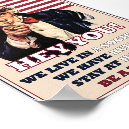 Uncle Same COVID Propaganda Poster (Ecke)