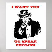 Uncle Same Poster "Ich wollte dir Englisch zu spre (Vorne)
