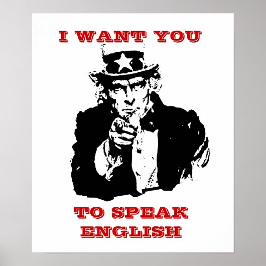 Uncle Same Poster "Ich wollte dir Englisch zu spre (Vorne)