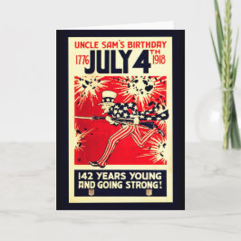 Uncle Sam's 142. Geburtstag Karte