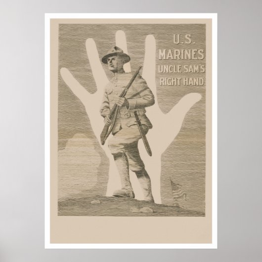 Uncle Sams rechte Hand-U.S. Marines Poster (Vorne)
